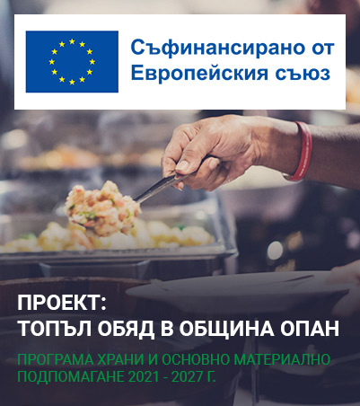 Проект топъл обяд в община Опан